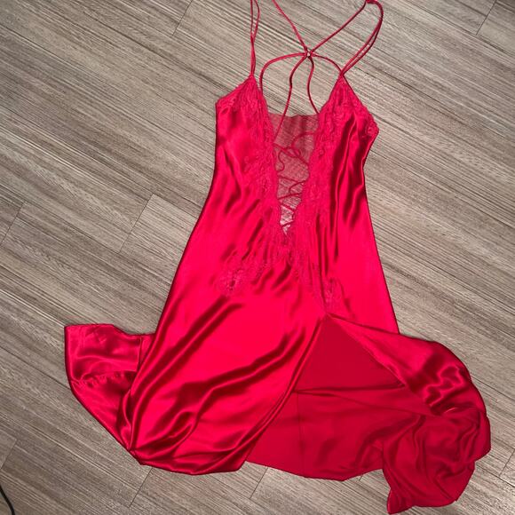 Victoria’s Secret Vintage Satin Nightgown Long with High Slit Medium - Picture 1 of 9